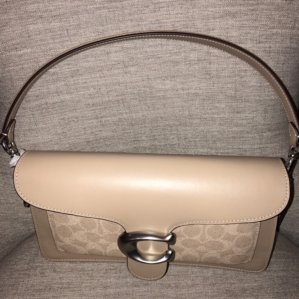 Coach Tabby 26 Signature Taupe/Silver Shoulder Bag - Picture 6 of 13
